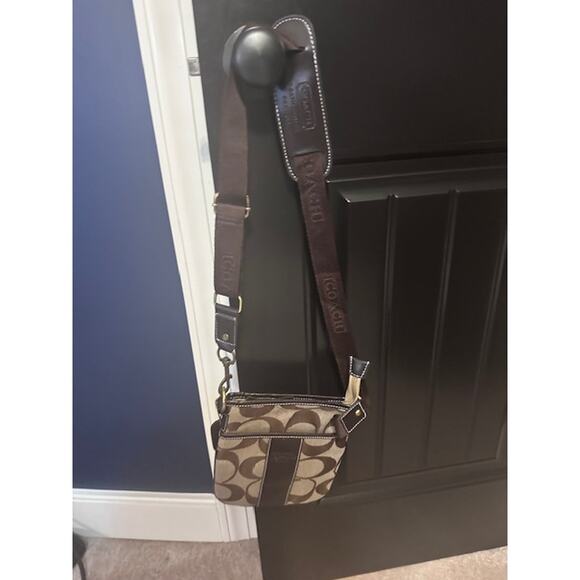 Coach Signature Jacquard Crossbody Bag – Brown - Picture 2 of 2